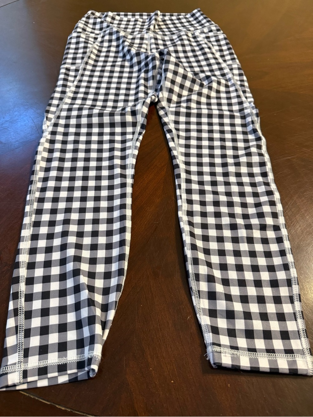 Gottex Black & White Gingham Jogger Pants
